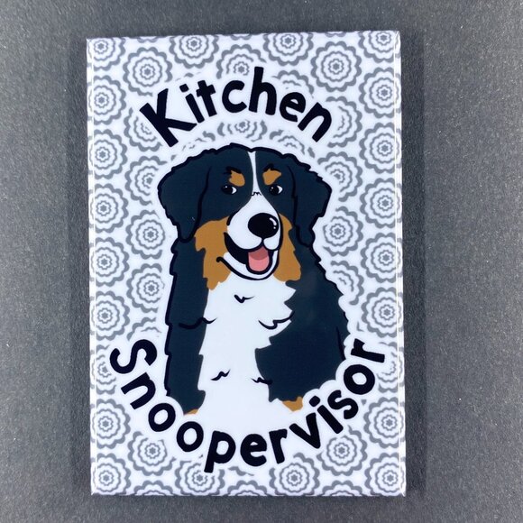 Bernese Mountain Dog Magnet, Funny Pet Portrait Art Kitchen Decor Gift 2x3 - Picture 1 of 7